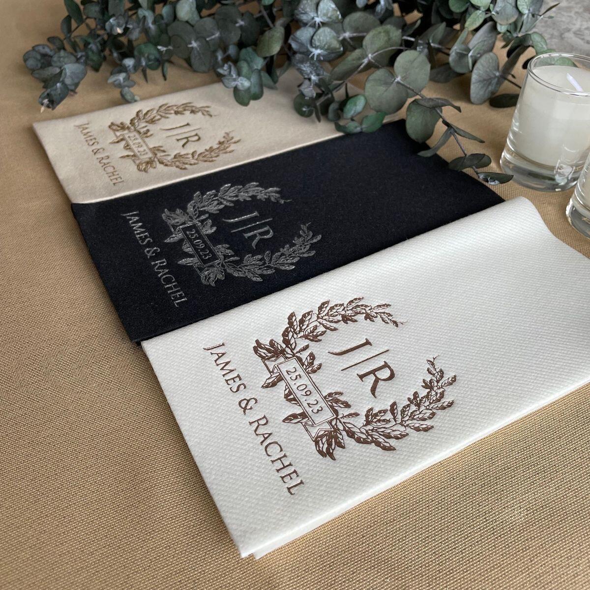 Servilletas Airlaid de colores premium con bolsillos para cubiertos