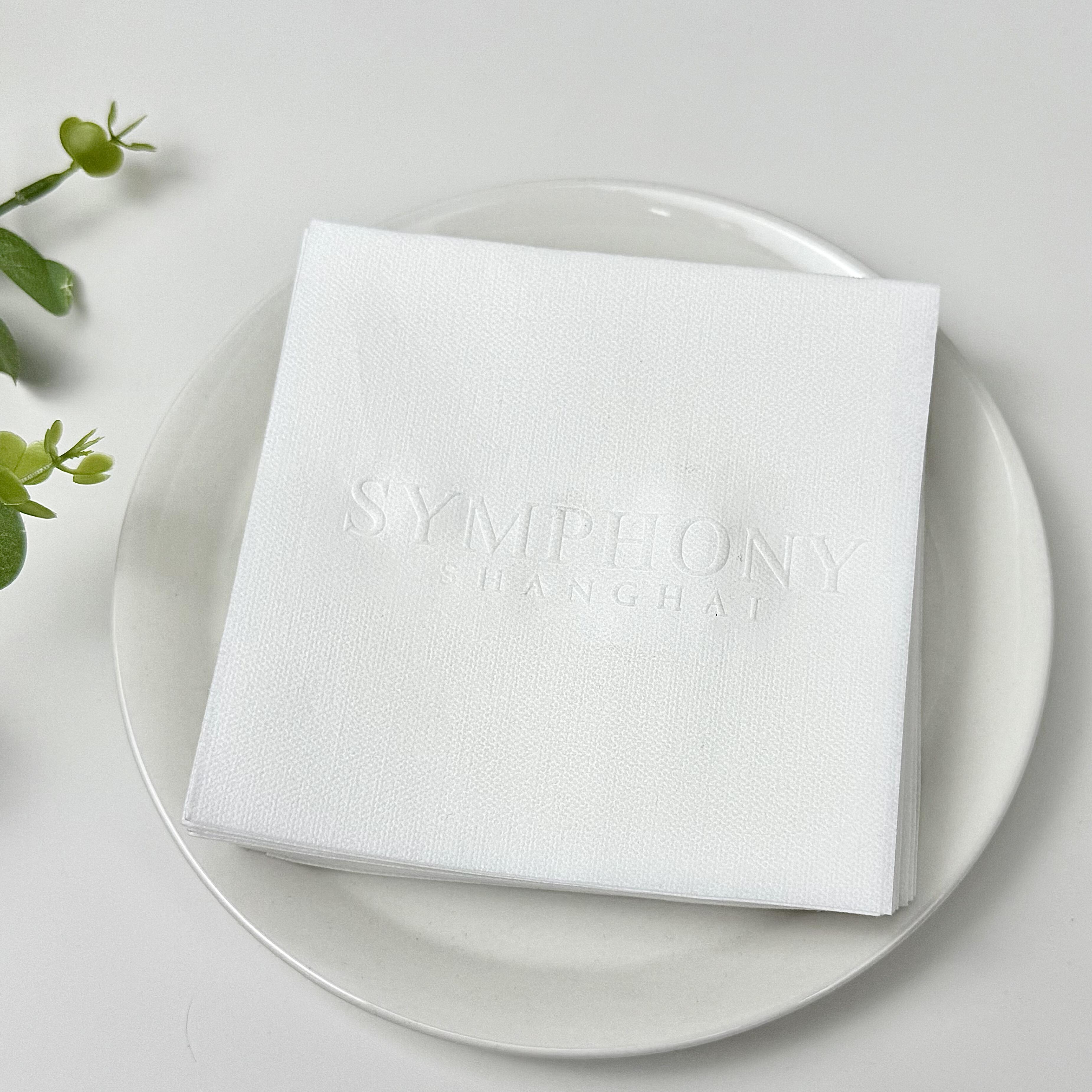 Servilletas Airlaid con soporte de relieve para cafeterías boutique