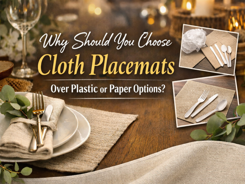 ¿Por qué debería elegir manteles individuales de tela en lugar de opciones de plástico o papel?