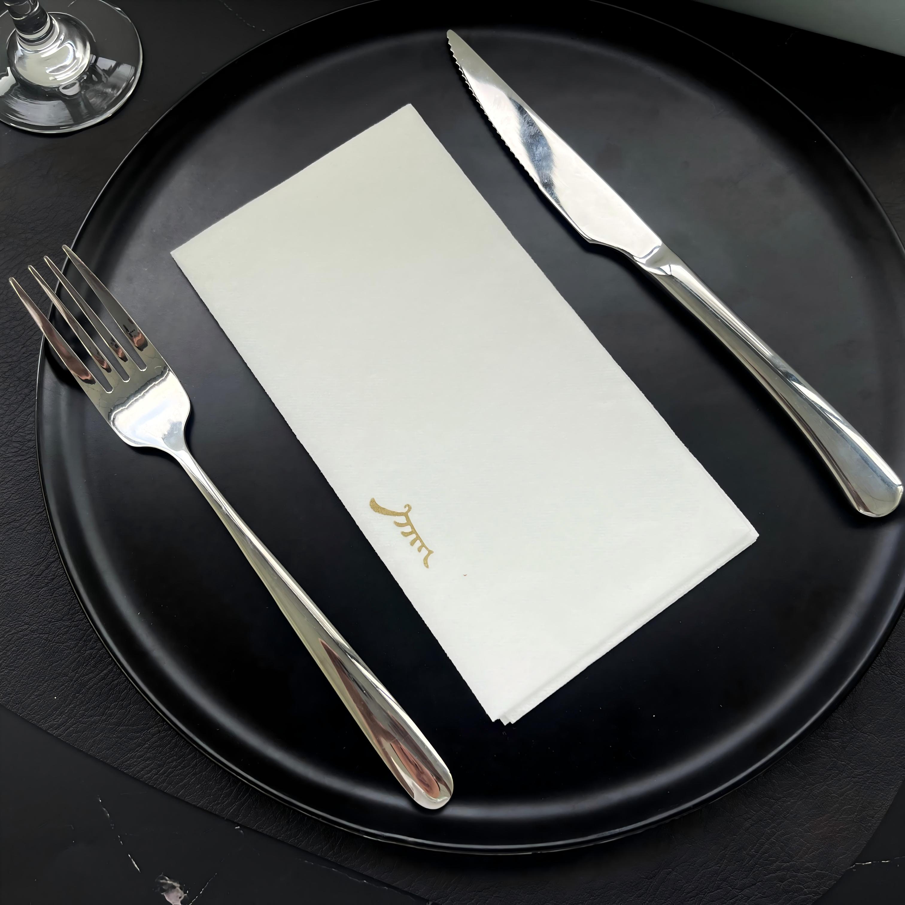 Servilletas de papel Airlaid blancas de alto peso, 70 g/m², alta absorbencia para bodas y fiestas