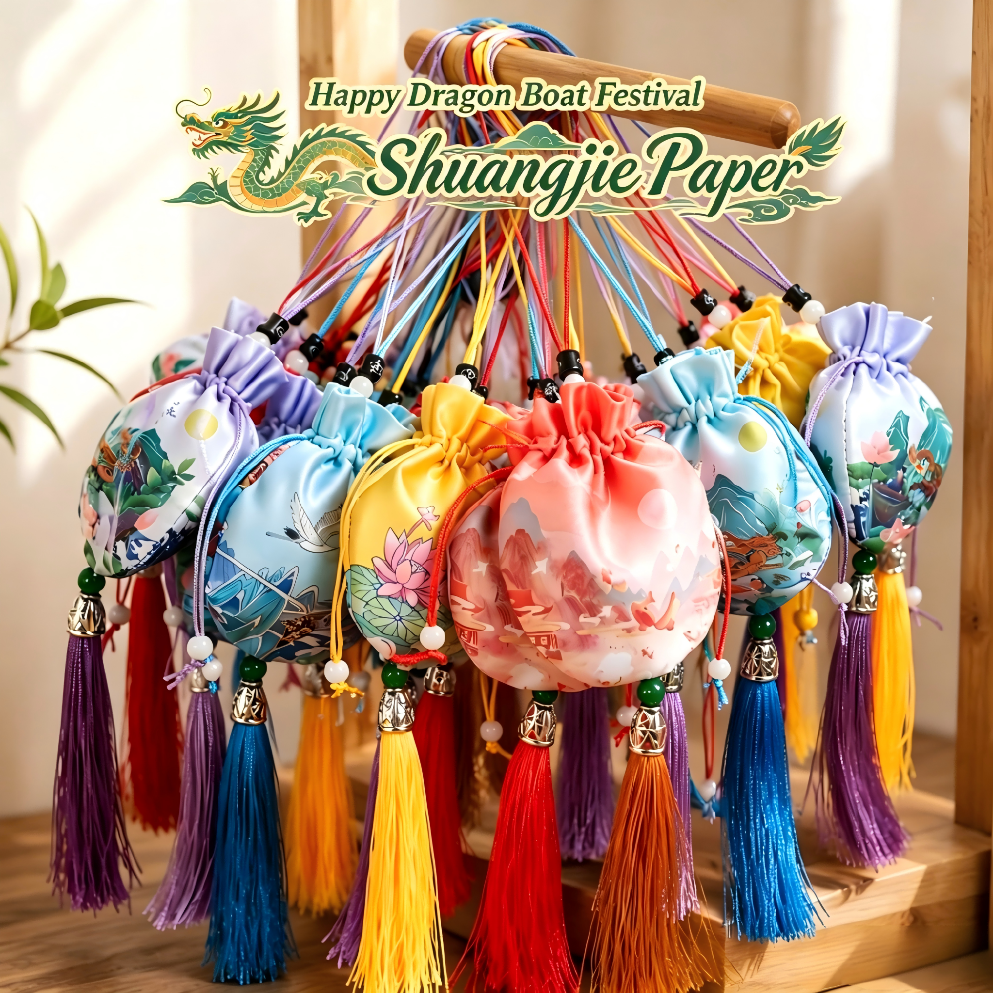Happy Dragon Boat Festival 2026: nuestro equipo fabrica a mano bolsitas de hierbas tradicionales chinas para el bienestar y las bendiciones